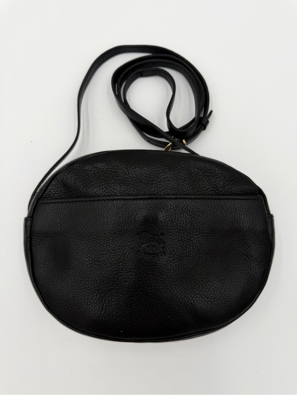 IL Bisonte Vintage Black Leather Crossbody Bag